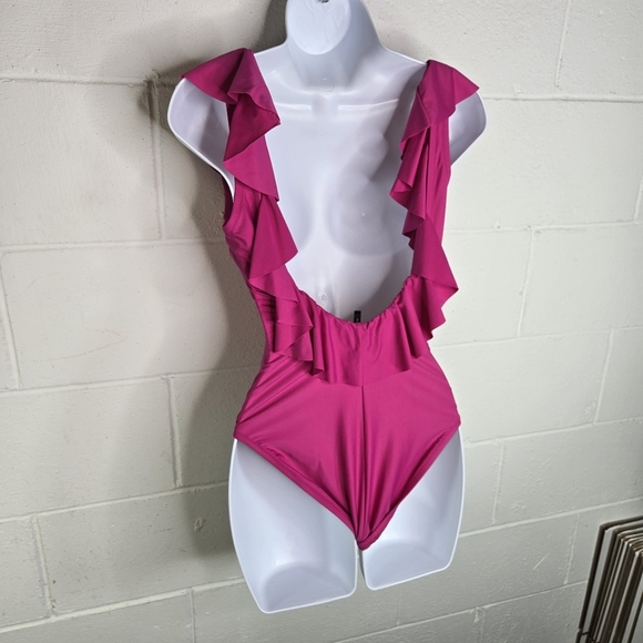 J Crew Ruffle Scoop One Piece BF169 Swimsuit - Picture 7 of 12